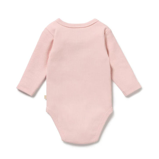 Strawberry Cream Organic Rib long-sleeved Bodysuit