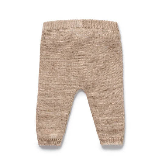 Organic Knitted Legging - Sandstone