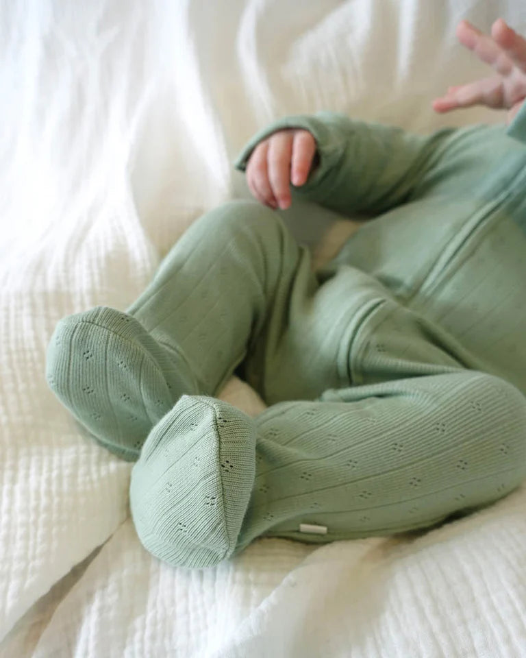 SAGE ORGANIC POINTELLE LS ZIPSUIT