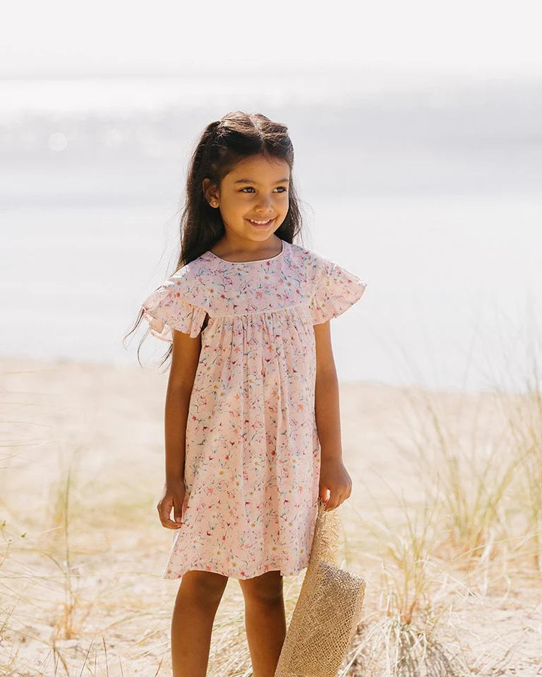 ZOE FRILL SLEEVE DRESS 3-7 YRS