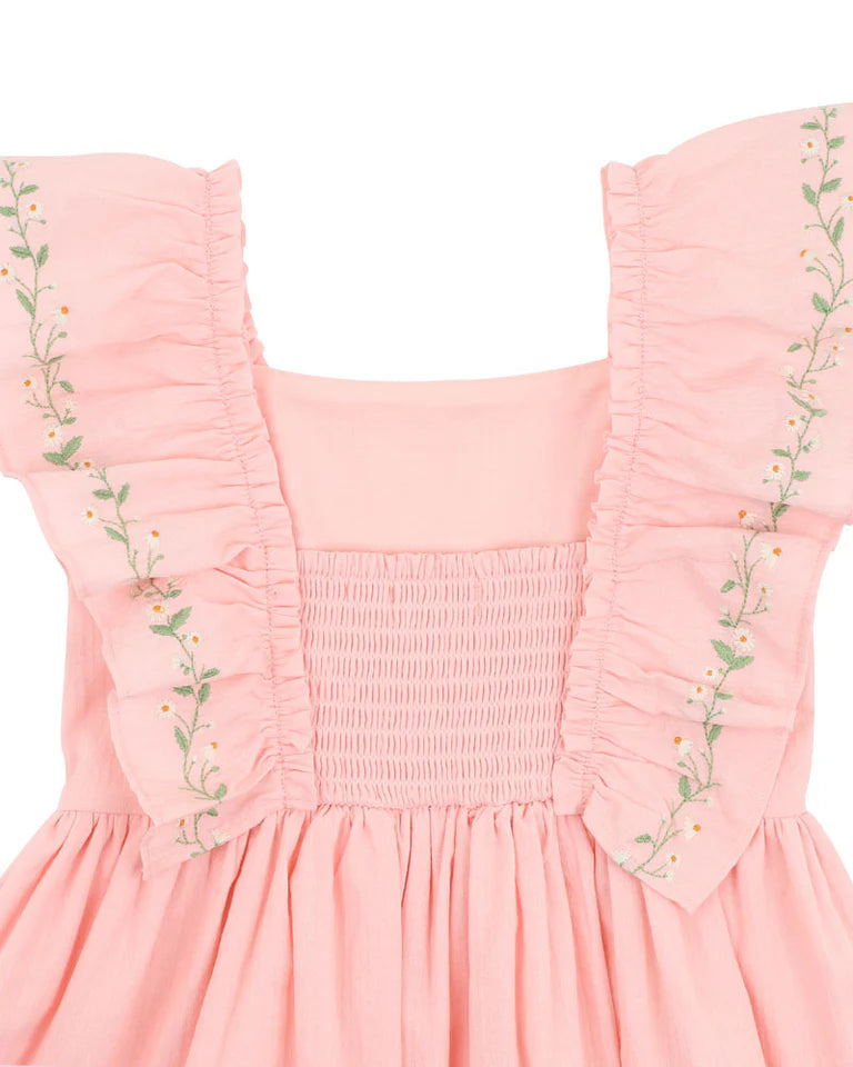 TESS EMB. FRILL DRESS 3-7YRS