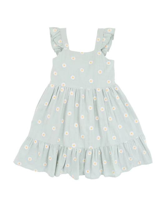 TESS EMB. DAISY DRESS 3-7YRS