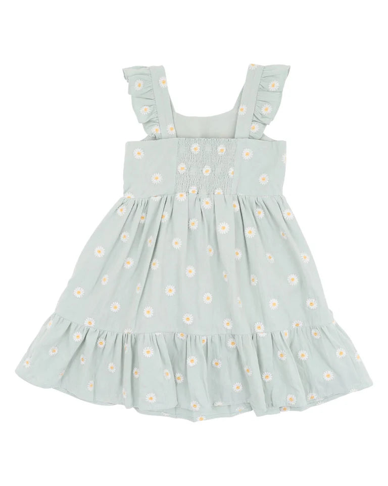 TESS EMB. DAISY DRESS 3-7YRS