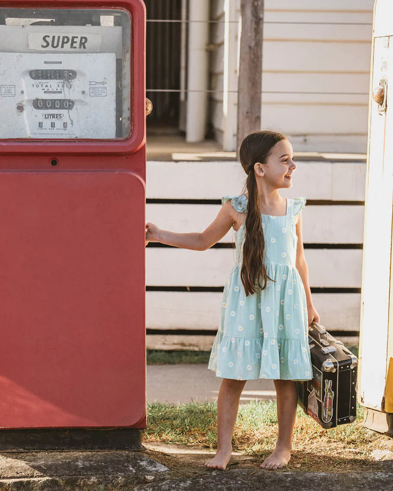 TESS EMB. DAISY DRESS 3-7YRS