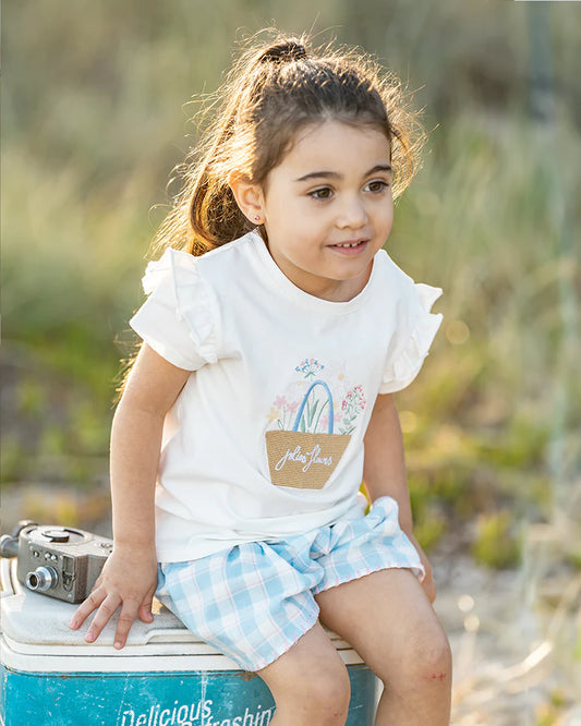 BONNIE ORGANIC FLOWER TEE 3-7 YRS