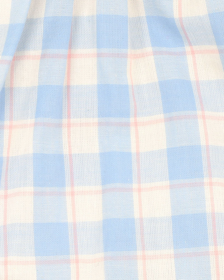 BONNIE CHECK ORGANIC EMBROIDERED DRESS 3-7 YRS