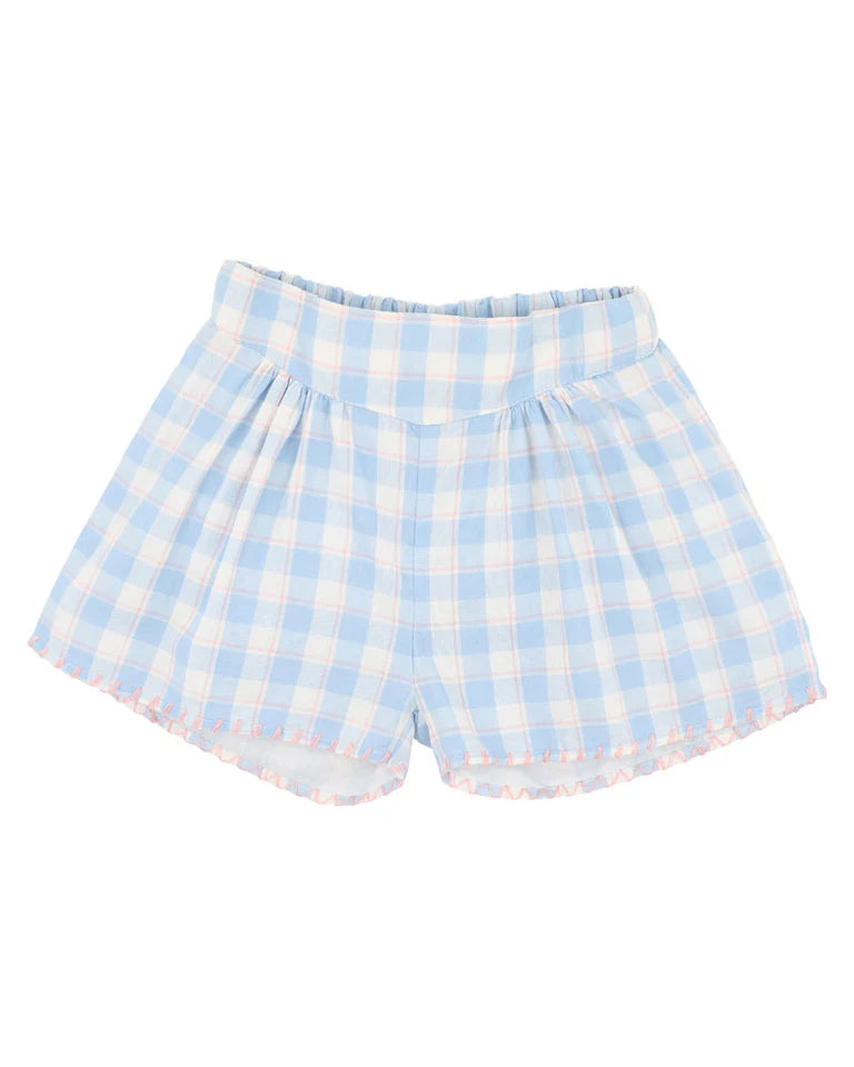 BONNIE CHECK ORGANIC SHORTS