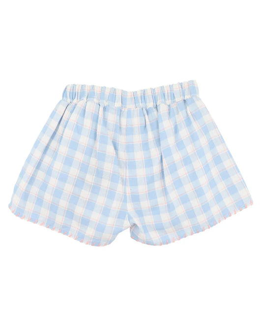 BONNIE CHECK ORGANIC SHORTS