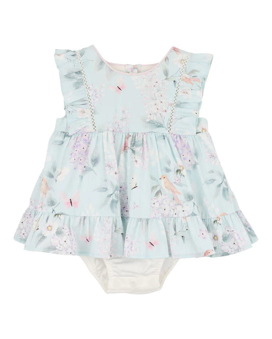 MADELYN PRINT OVERLAY DRESS