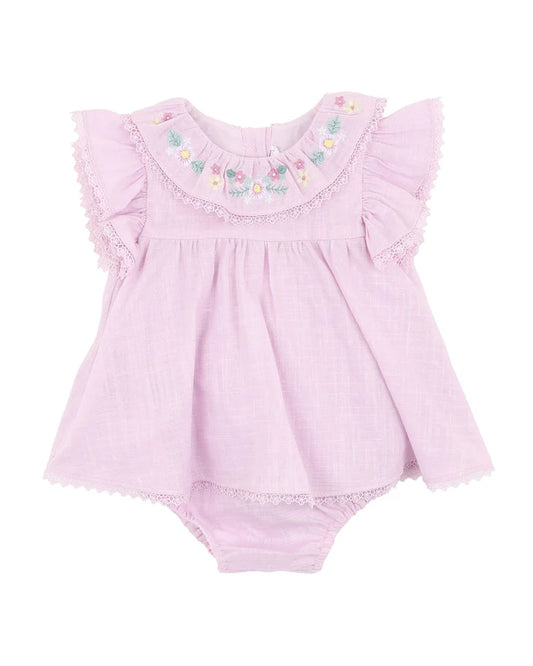 MADELYN EMBROIDERED OVERLAY BODYSUIT