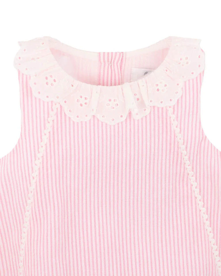 WILLA STRIPE LACE COLLAR BODYSUIT