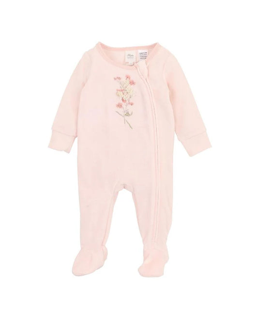 NANCY VELOUR LS ZIP ONESIE