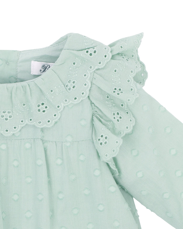 FERN DOBBY LS ROMPER