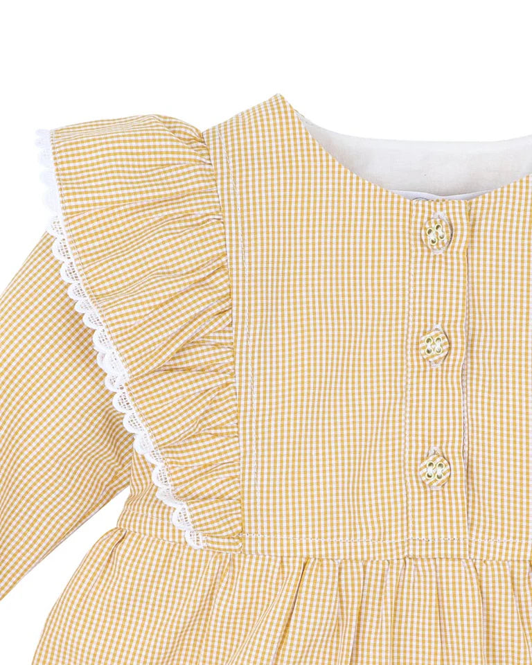 WINNIE EMB. GINGHAM DRESS