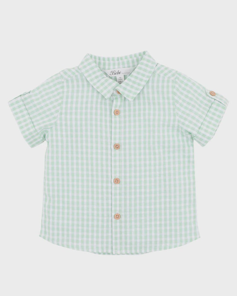 ROMAN GREEN CHECK SS SHIRT