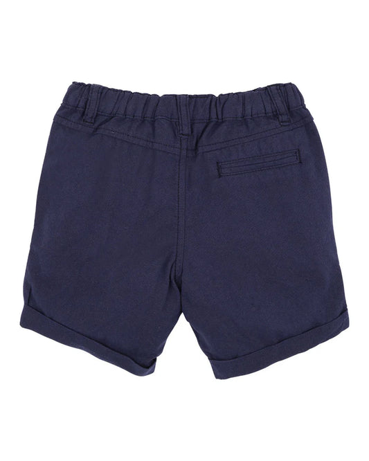 NAVY ROMAN POCKET SHORTS 3-7YRS
