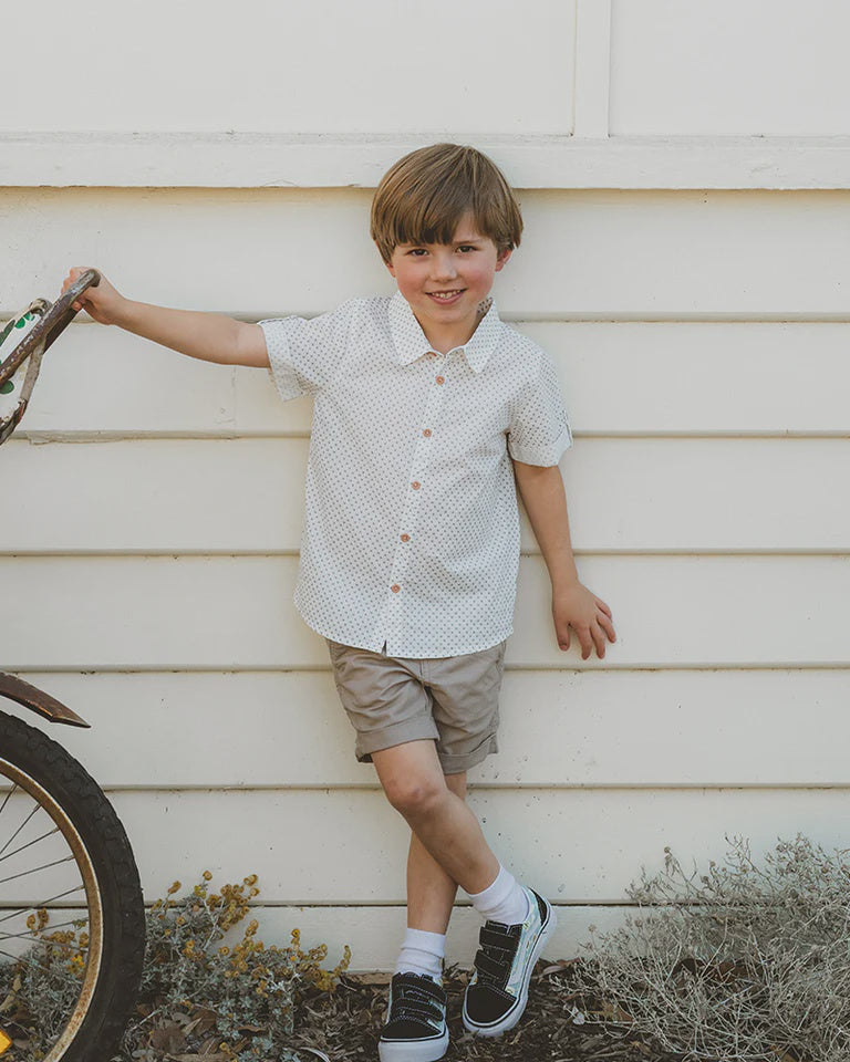 ROMAN GEO PRINT SS SHIRT 3-7YRS