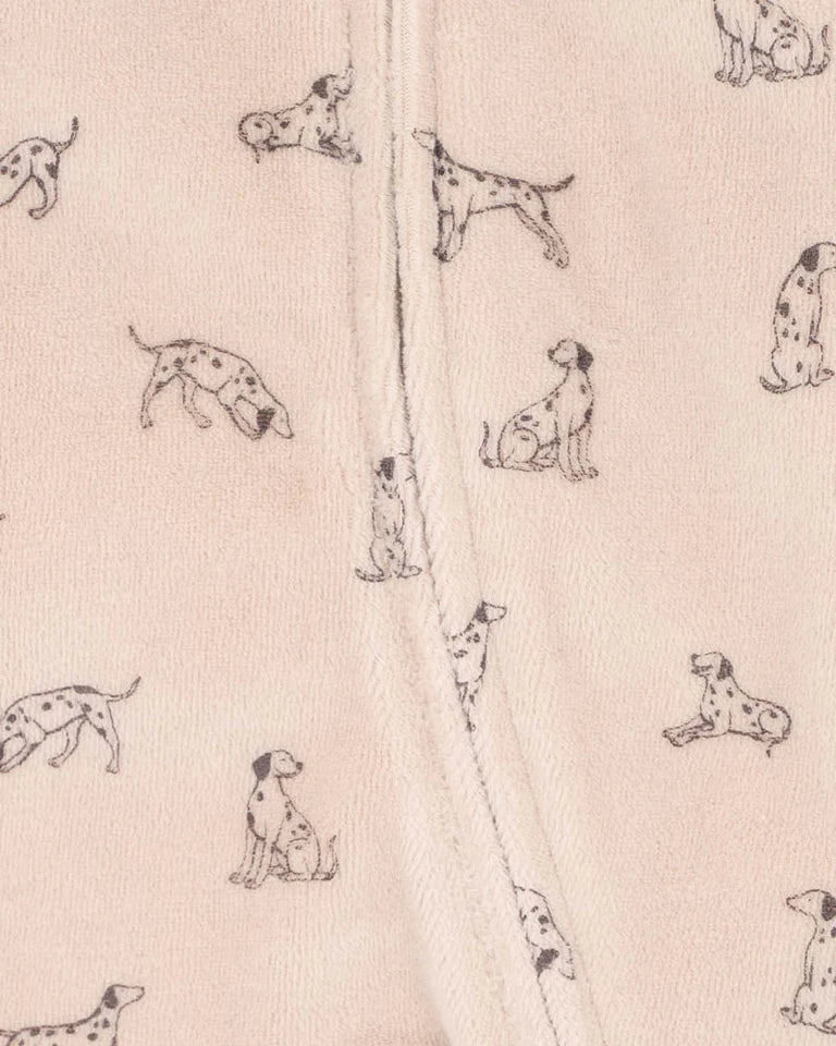 OTTO VELOUR ZIP ONESIE