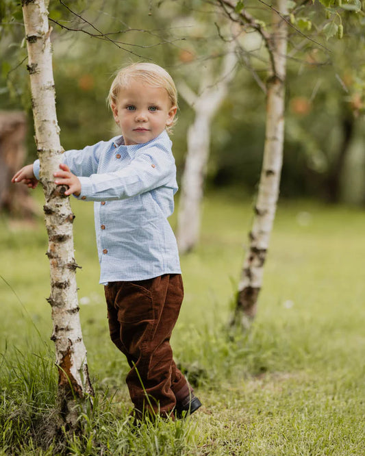 JAKE BLUE CHECK LS SHIRT 2-7 YRS