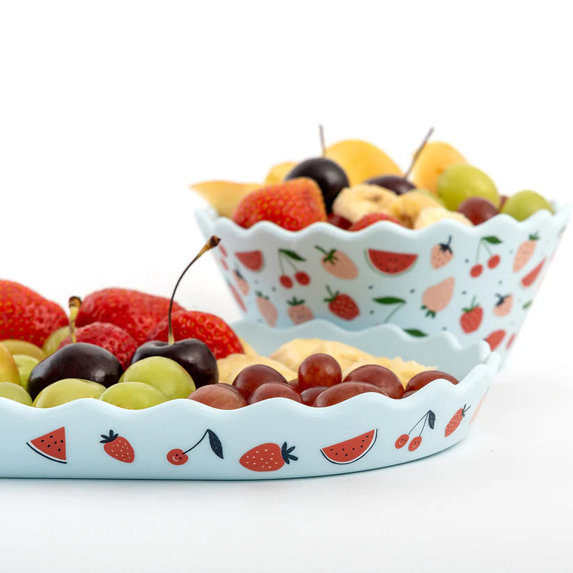 Blue Fruits Dinnerware & Smoothie Bundle