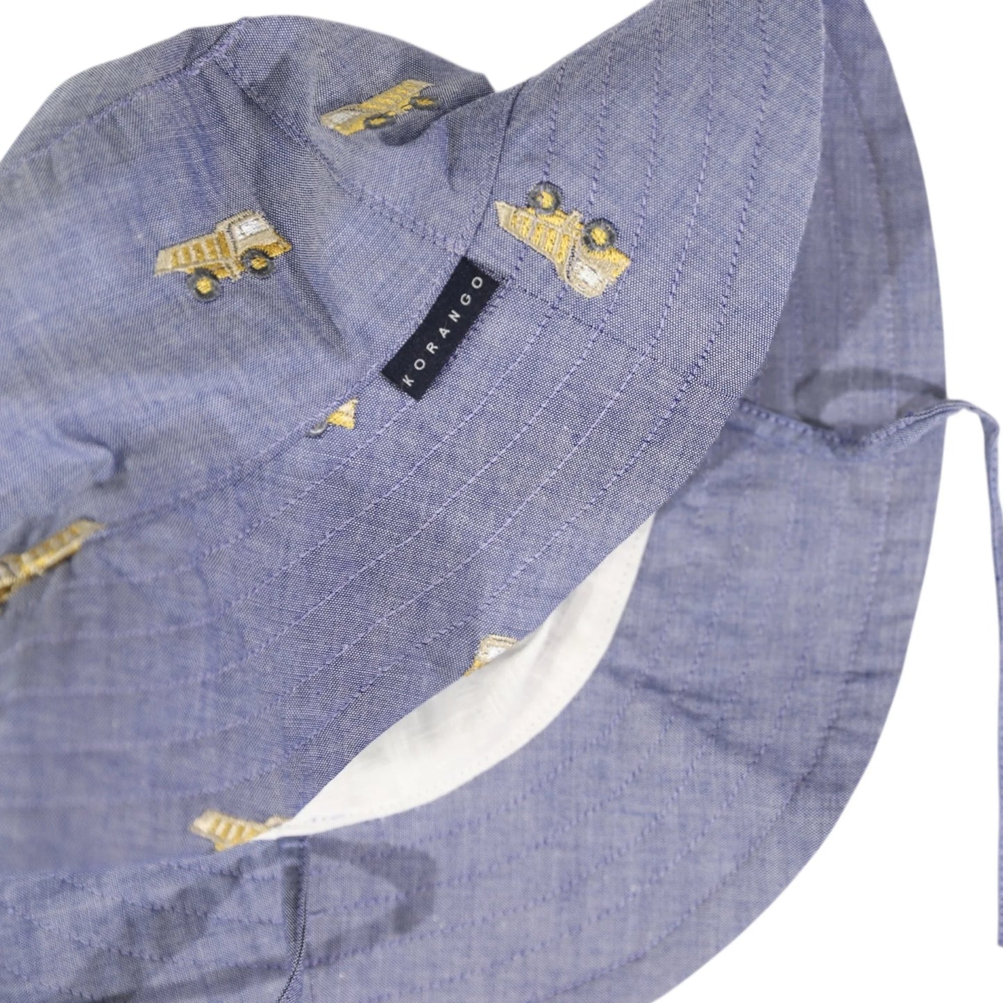 Embroidered Truck Chambray Sun Hat Dark