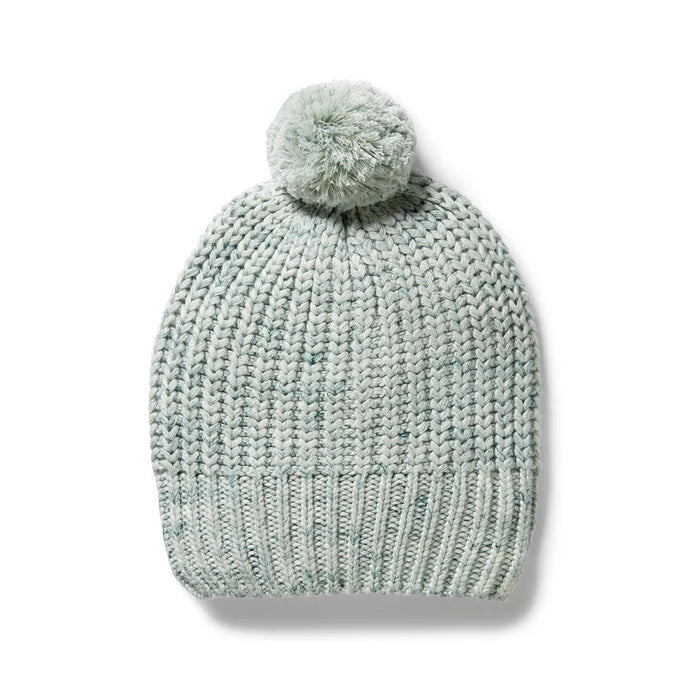 Moss Speckle Organic Knitted Hat