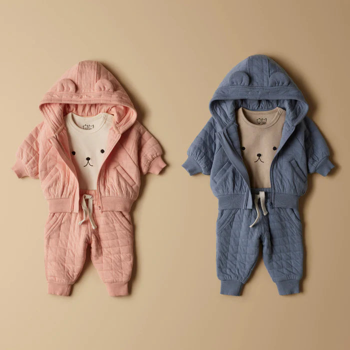 Sky Blue Organic Quilted Jacket