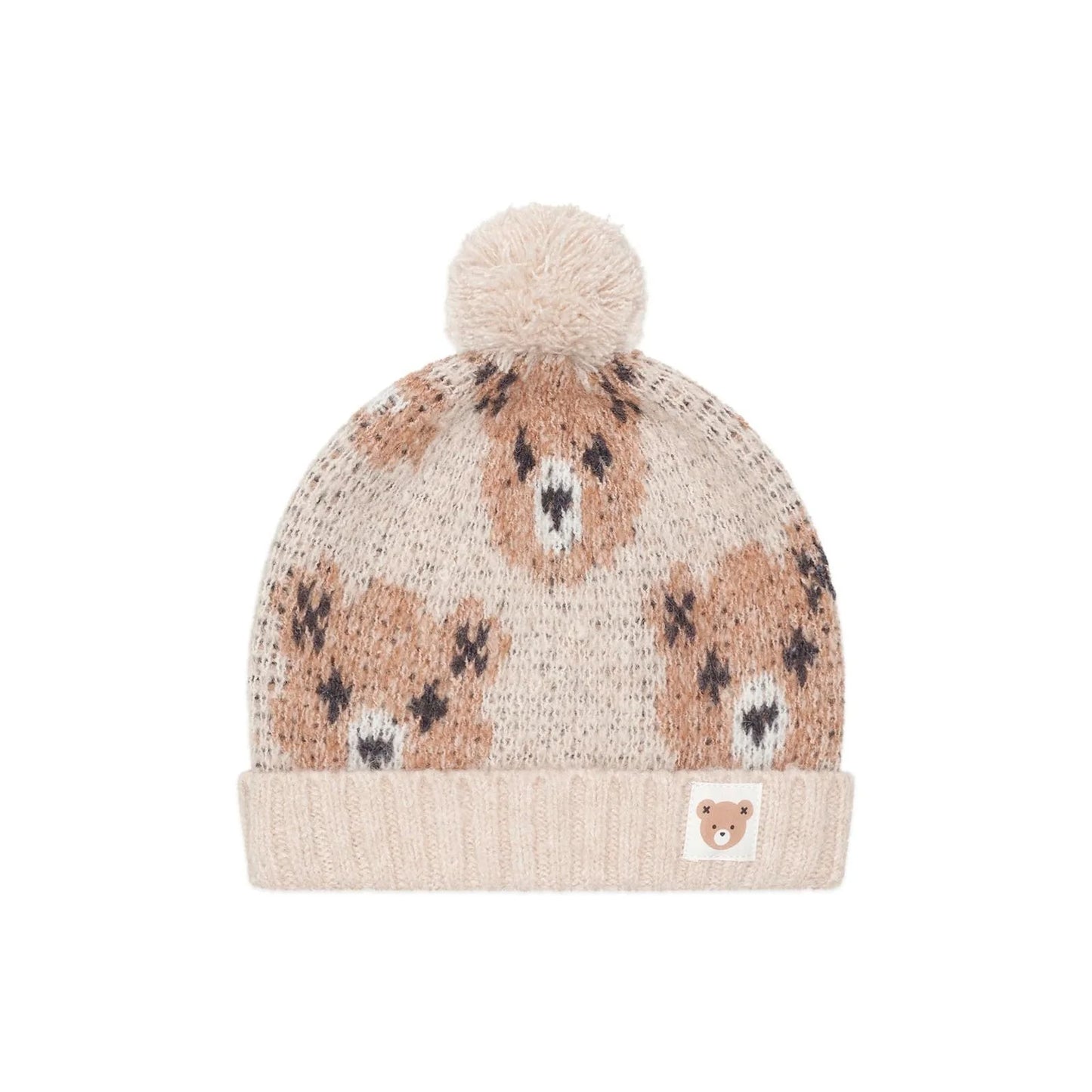 Ecru Huxbear Knit Beanie