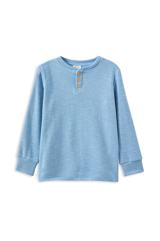 Boys Pale Blue Henley