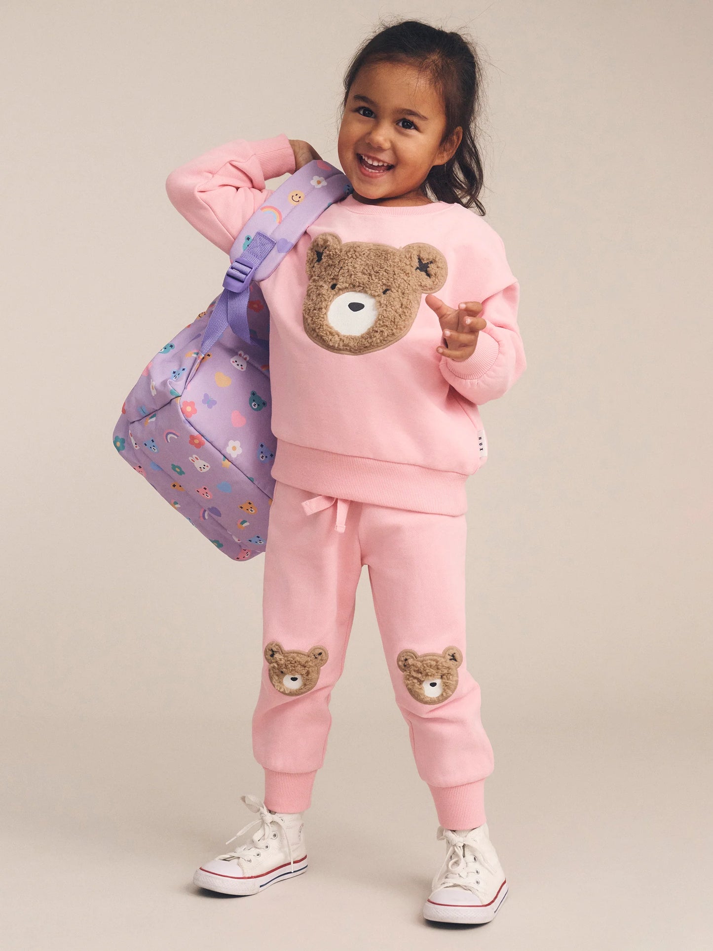Blush Furry Huxbear Track Pant