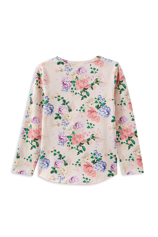 Girls Hydrangea Henley