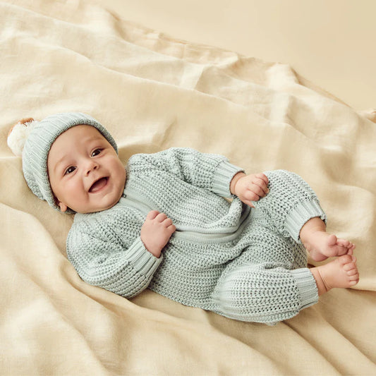 Duck Egg Organic Knitted Hat