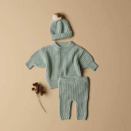 Duck Egg Organic Knitted Legging