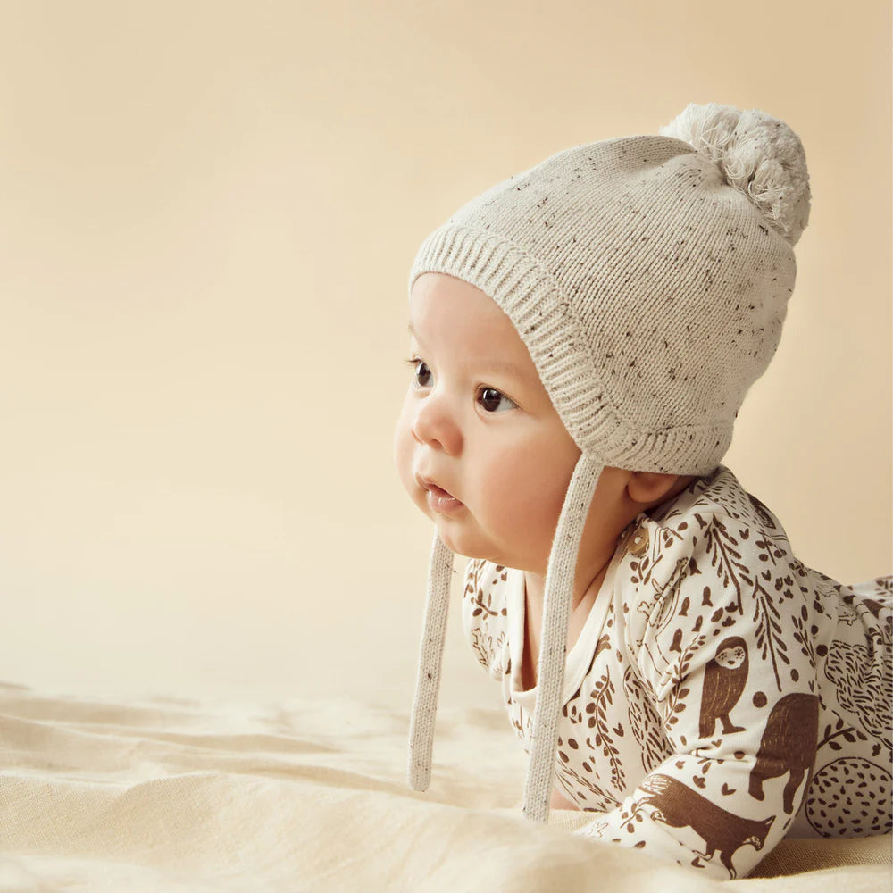 Cookie and Cream Organic Knitted Bonnet