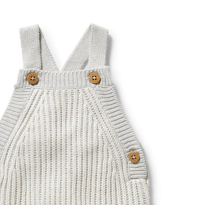 Grey Melange and Oatmeal Organic Knitted Overall