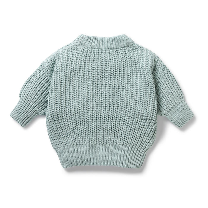 Duck Egg Organic Knitted Jumper