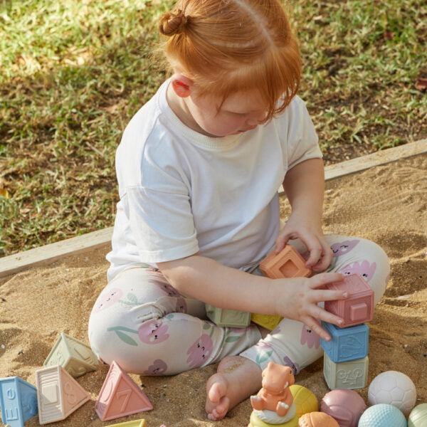 Jiggle and Giggle Eco friendly triangle counting stacker