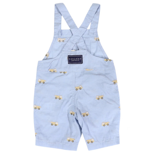 Embroidered Truck Chambray Overall Light