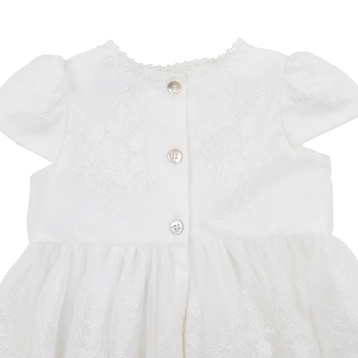 OPEN BACK CHRISTENING DRESS WITH BLOOMER