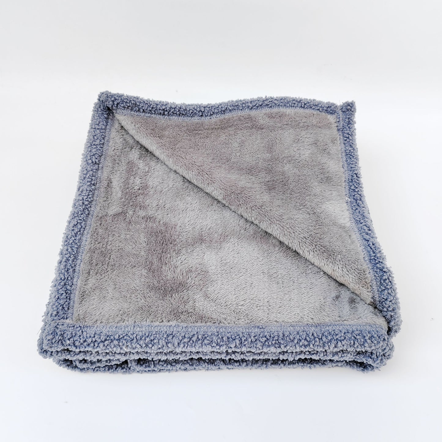Teddy Boucle Throw Blanket Dark Blue