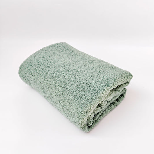 Teddy Boucle Throw Blanket Sage