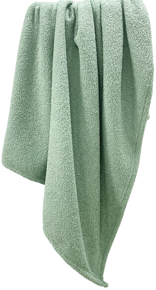 Teddy Boucle Throw Blanket Sage