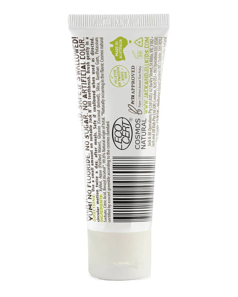 Tooth Buddy Pack - Natural Certified Toothpaste Flavor Free + Silicone Finger Brush
