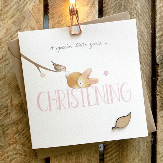 Special Little Girls Christening - Girls Christening Card