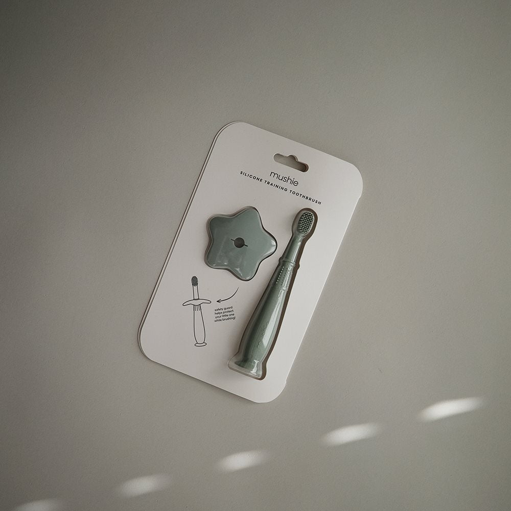 Silicone Training Toothbrush - Cambridge Blue (Sage)