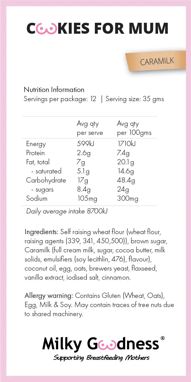 Lactation Cookies - Caramilk