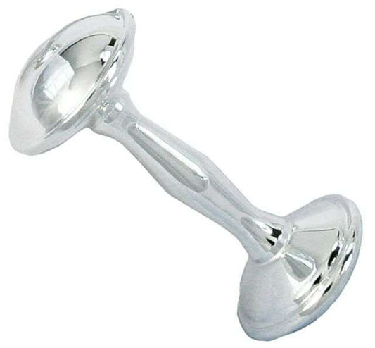 SILVER PLATED DUMBBELL RATTLE
