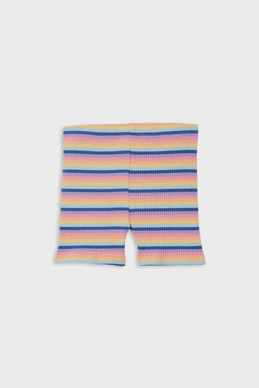 Multi Stripe Rib Bike Short