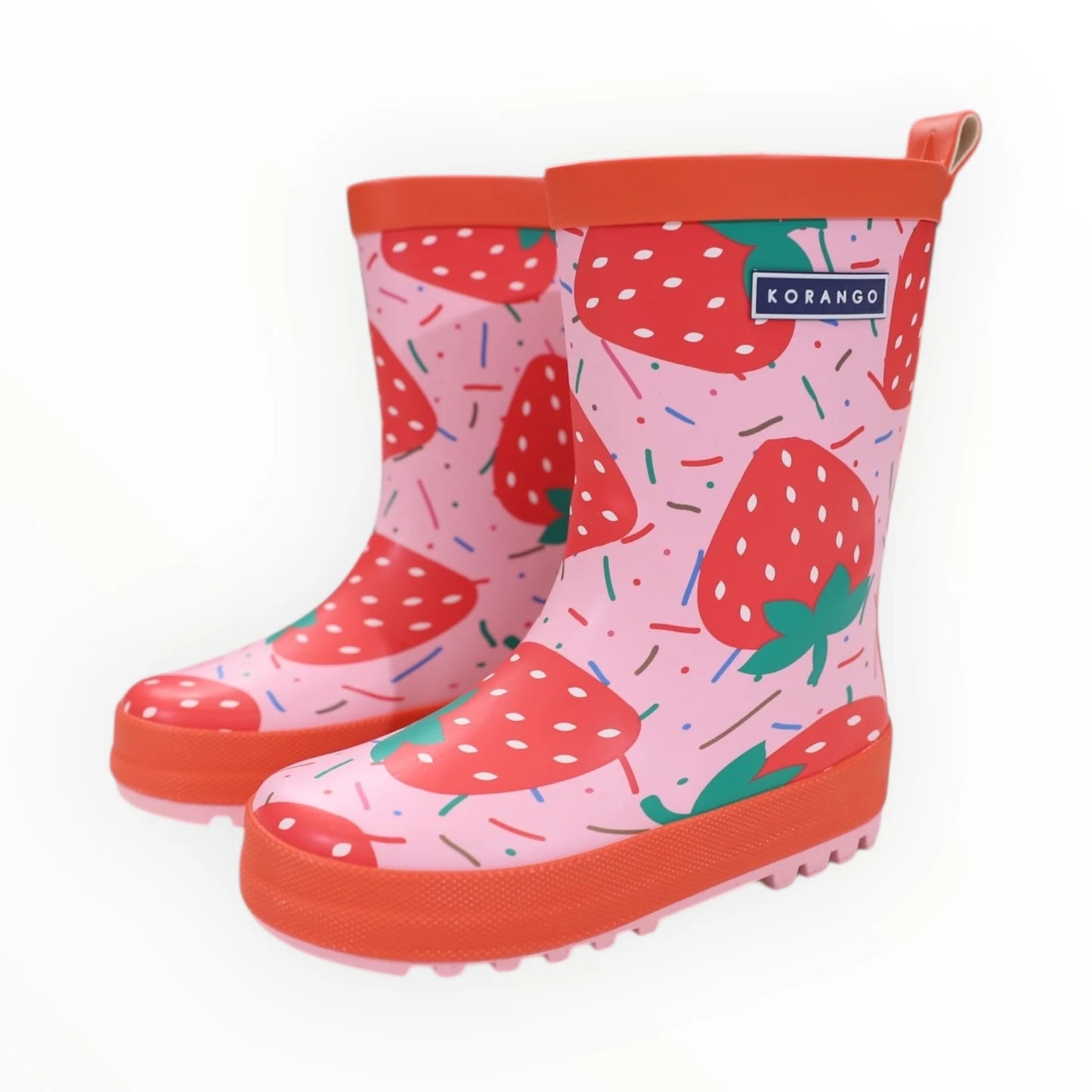 Strawberries & Sprinkles Gumboot Pink