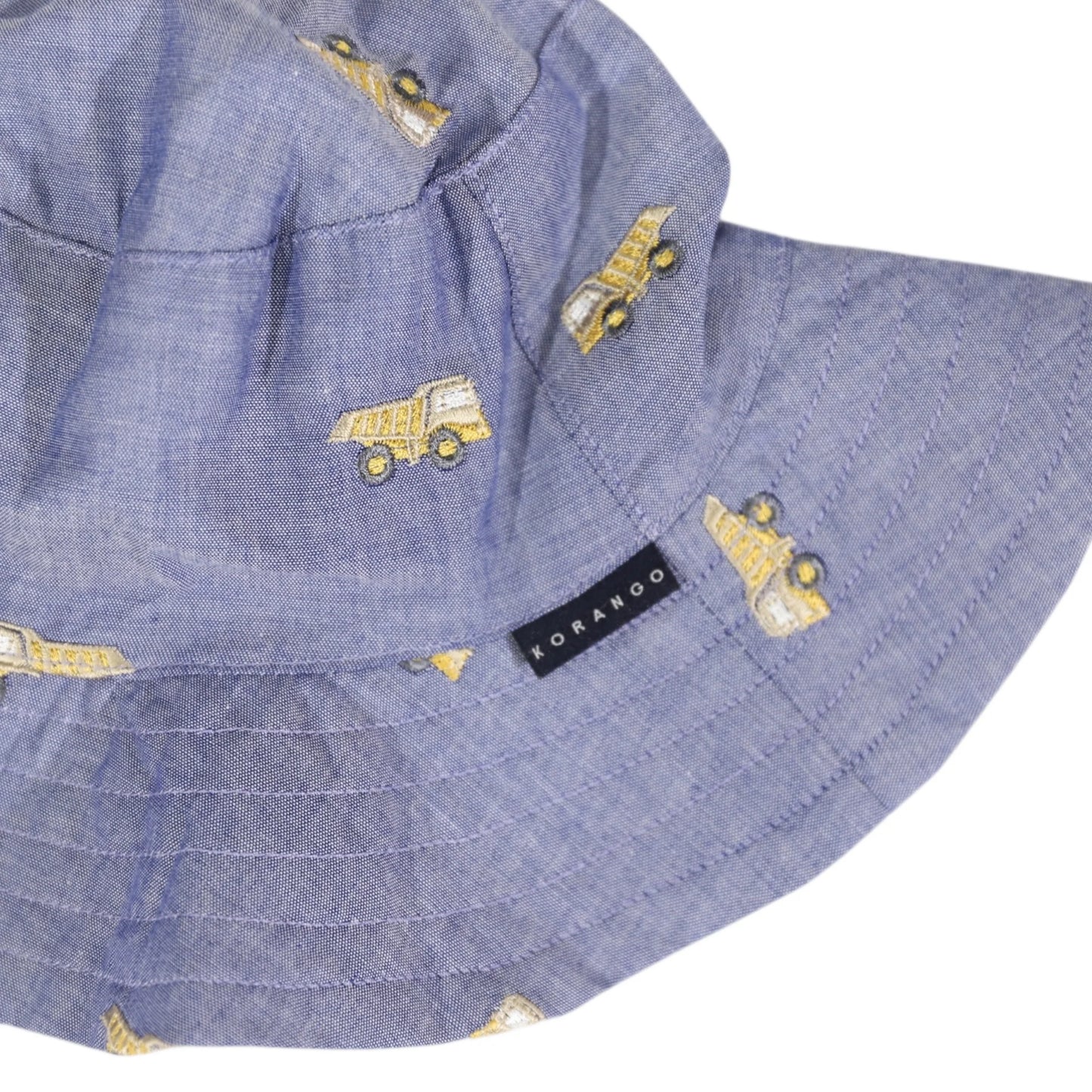 Embroidered Truck Chambray Sun Hat Dark